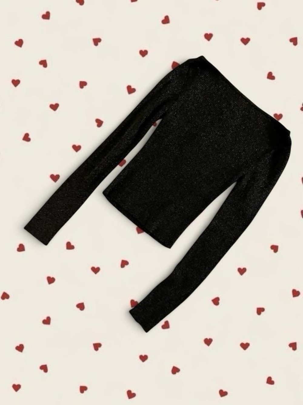 H&M Black Off-the-Shoulder Sparkle Sweater